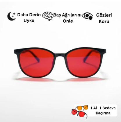 BLUVİA®  Unisex Kırmızı Camlı Mavi Işık  Gözlüğü