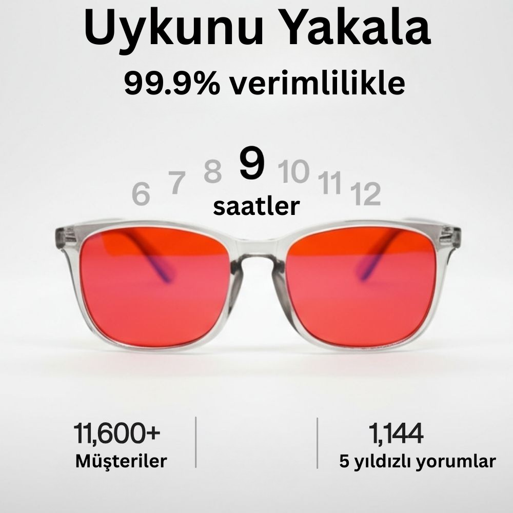 BLUVİA®  Unisex Kırmızı Camlı Mavi Işık  Gözlüğü